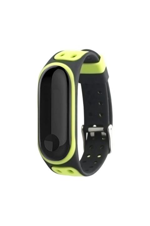 ucuzmi Xiaomi Mi Band 3 - Mi Band 4 Akıllı Bileklik Kordon Kayış 3m Sport Serisi Yeşil-siyah Renk