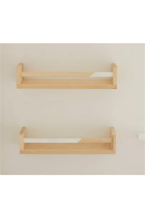 babyroomstore Çocuk Odası Ahşap İkili Kitaplık Raf