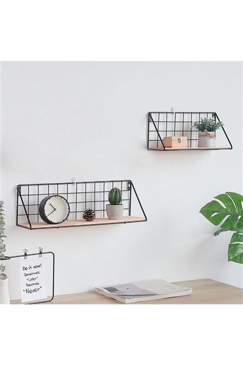 MavimCenter Siyah İskandinav İkili Tel Raf