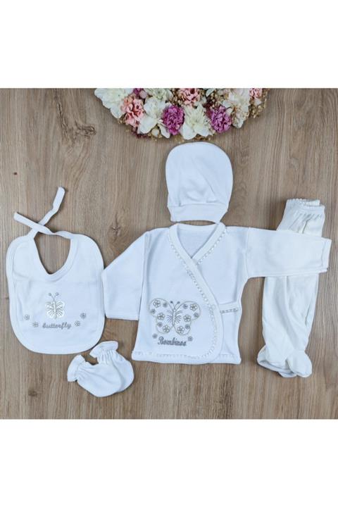 nevrankids Yeni Doğan Kelebek Desen Hastane Çıkış Seti