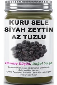 SPANA Az Tuzlu Ev Yapımı Katkısız Kuru Sele Siyah Zeytin  800gr