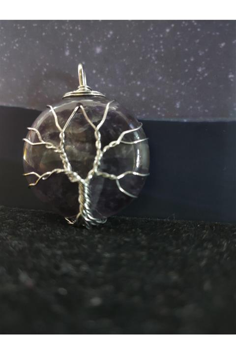 sarıyer silver Gümüş Kaplamalı Ametist Kolye Ucu