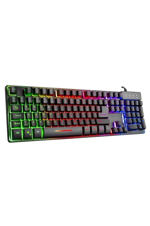 JTECH K9 Mekanik Hisli Oyuncu Klavye Rainbow/usb/rgb Işıklı Q Klavye Türkçe