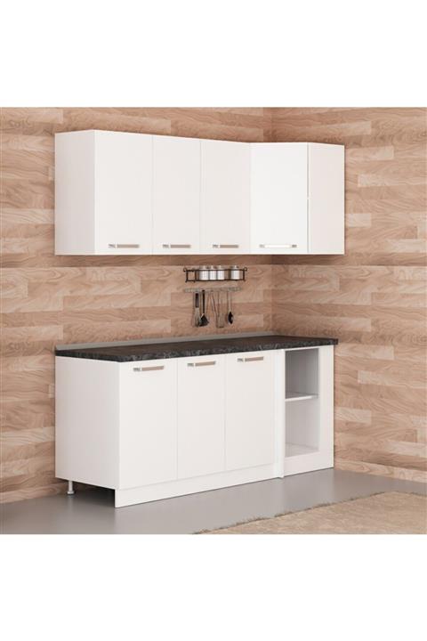 Minar 190 cm Köşe Mutfak Dolabı Beyaz K190-b1