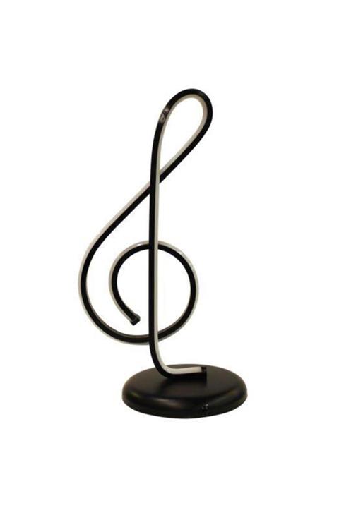 Fidex Home Sol Anahtar Küçük Boy Led Abajur Siyah 50cm