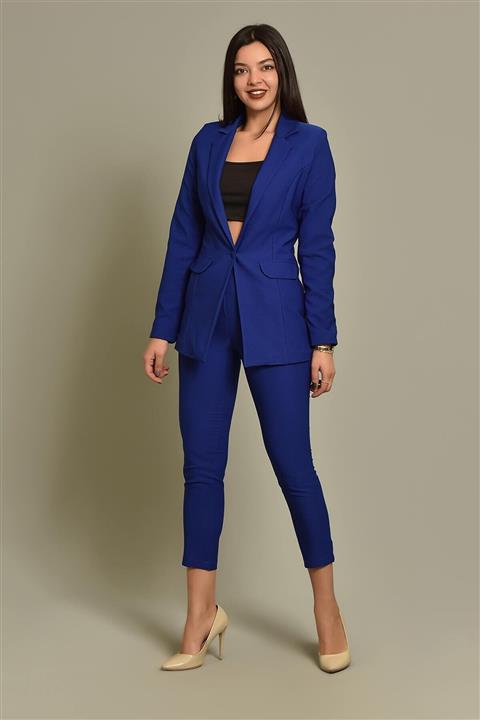 SELECTVİVA Saks Ceket Pantolon Takım