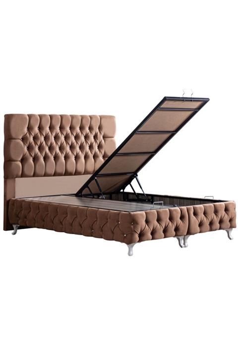 NİLAY MOBİLYA Baza, 150x200 cm Cappy Çift Kişilik Baza + Başlık Seti-