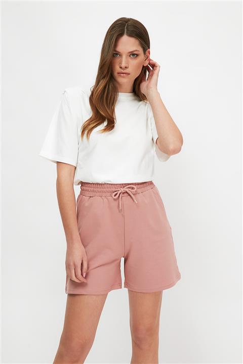 TRENDYOLMİLLA Gül Kurusu Örme  Şort & Bermuda TWOSS21SR0048