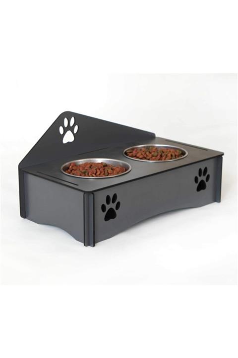 Estela Kedi Mama Kabı Füme Yeni Kedi Mama ve Su Kabı Kedi Yemek Kabı