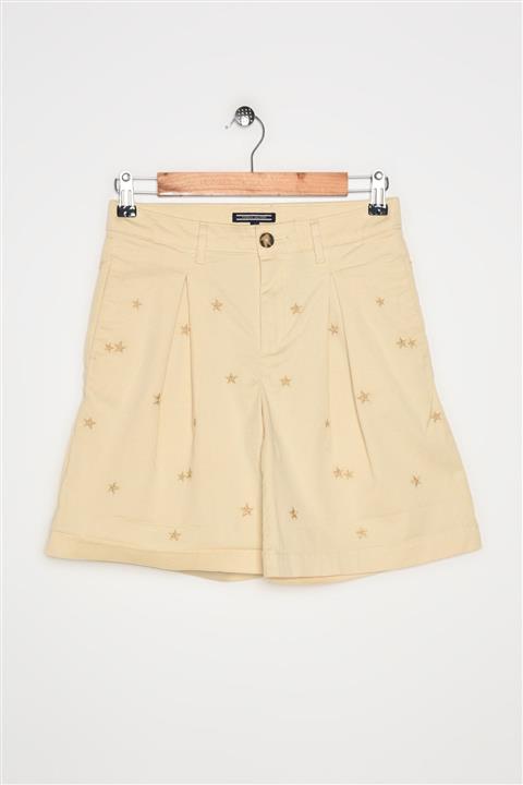 Tommy Hilfiger Kadın Bej Şort & Bermuda Mia Emb Shorts Gmd WW0WW21596
