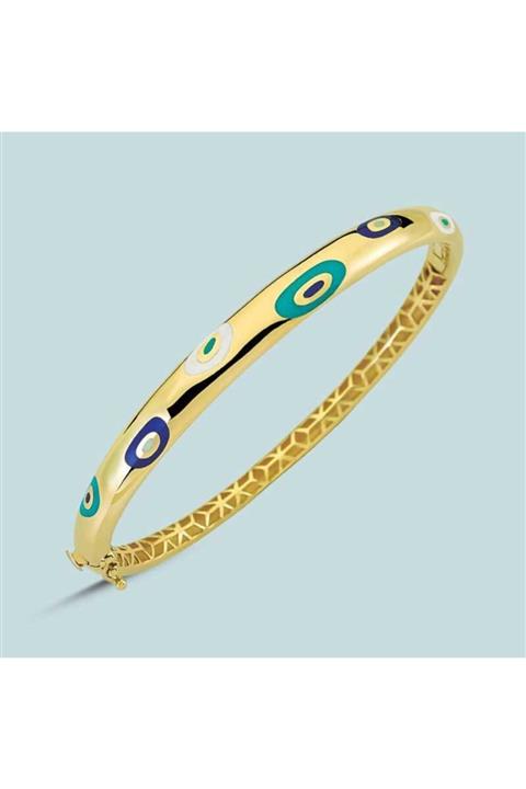 EnginGold 14 Ayar Altın Fortuna Kelepçe Bilezik