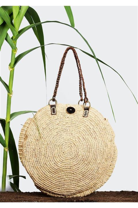 Unique Concept Kadın Rafya Örgü Bigwhirl Plaj Çantası