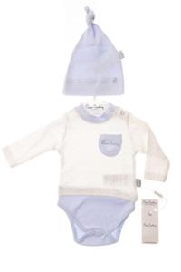 Pierre Cardin Baby Mavi Erkek Cepli Zıbın Ve Bere Set 6884512