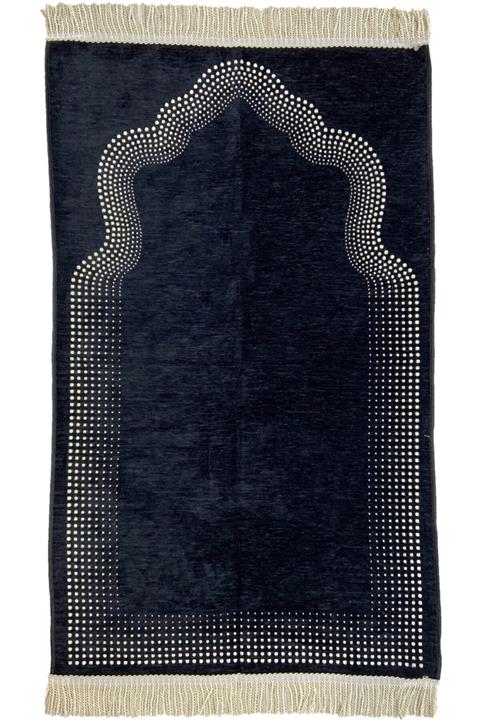 İCMA Puanlı Sade Şönil Siyah Seccade