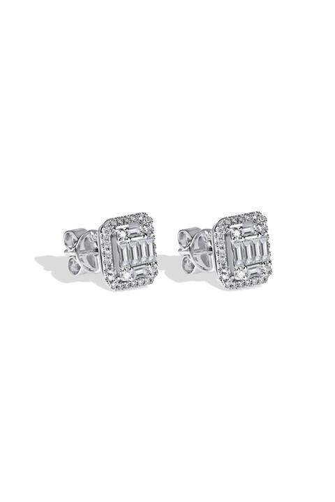 Haluk Jewels Kadın Gri Baget Küpe 0.21+0.31 ct