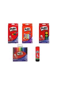 Pritt 12'li Kuru Boya 12'li Sulu Boya 12'li Pastel Boya 12'li Keçeli Boya Seti