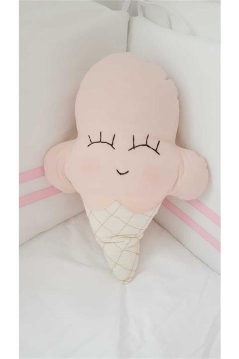 Bir Adım Atölye Dondurma Figürlü Dekoratif Yastık