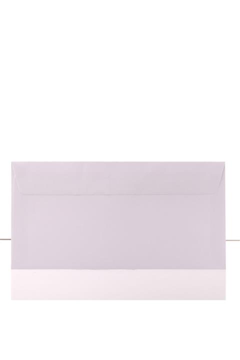 Ege 50 Adet 11x22cm Velvet Desen Beyaz 120gr Lüks Davetiye Zarfı