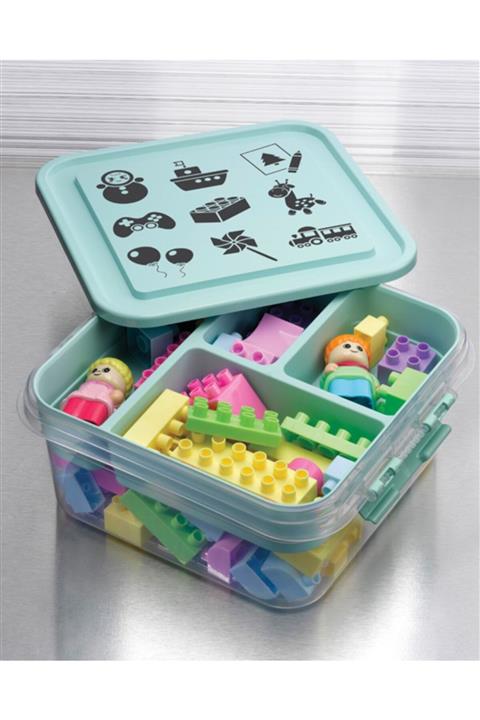 Gondol Plastik Çok Amaçlı Bölmeli Oyuncak Saklama Kutusu