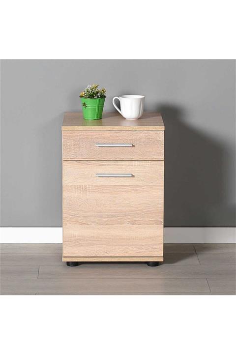 Adore Mobilya Trendline Çekmeceli Kapaklı Komodin - Sonoma