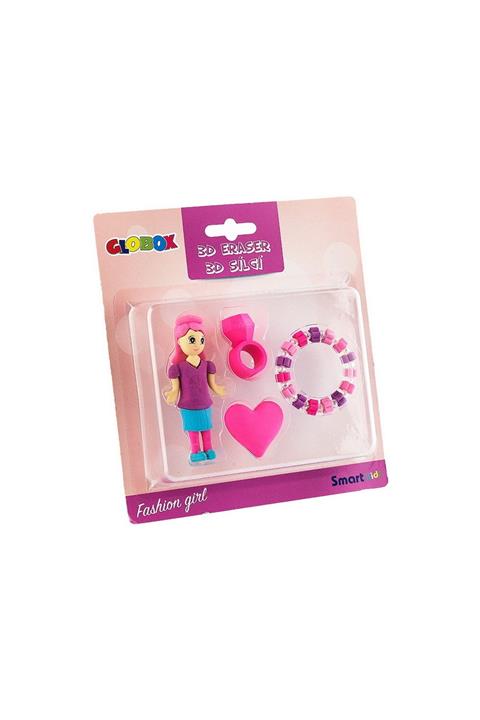 Globox Yayınları Globox Fashion Girl 3 Boyutlu Şekilli Silgi 4 Lü Set (2954)