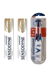 Sensodyne Tam Koruma Ve Beyazlatıcı Diş Macunu 50 Ml X 2 + Hızlı Rahatlama Yumuşak Diş Fırçası 1+1