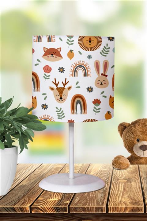 Çekirdek Home Gökkuşağı Ve Hayvanlar Çocuk Odası Abajur