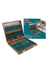 Derwent Artists Pencils Artist Kuru Boya Kalemi 48'li Set Ahşap Kutu