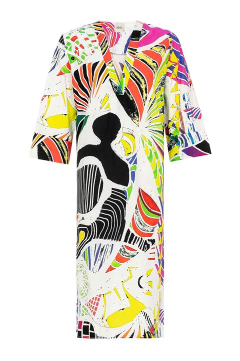 Jadeandmate Kadın Beyaz Whıte Paınt Uzun Tunik