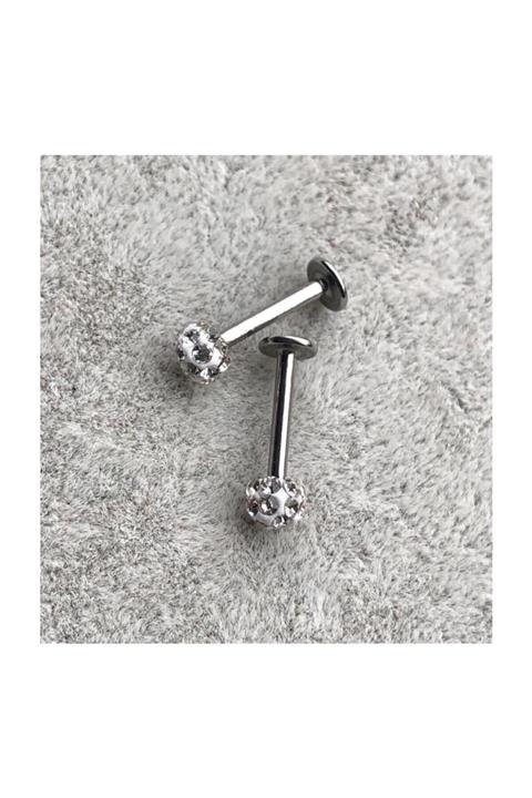 TakıConcept Taşlı Dudak Ve Tragus Piercingi