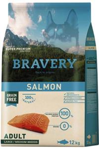 Bravery Salmon Tahılsız Somon Balıklı Orta Ve Büyük Irk Yetişkin 12 kg Köpek Maması