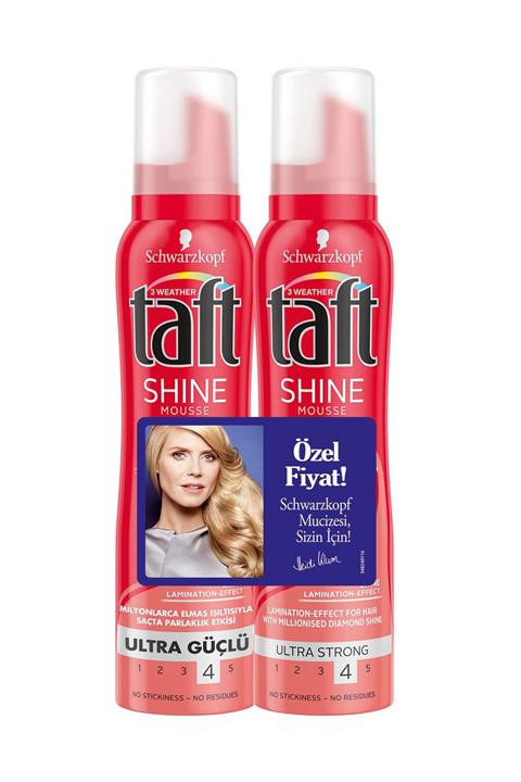 Taft Parlaklık Veren Saç Köpüğü 2'Li 150 ml + 150 ml 8690572766927