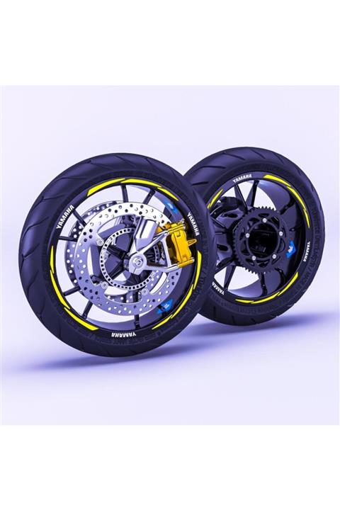 Çınar Extreme Yamaha Yazılı 3 Parçalı Floresan Sarı Yamaha X-max 300 Abs Jant Şeridi Sticker