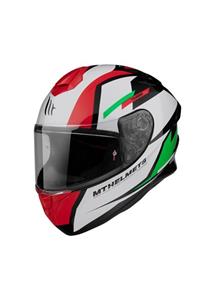 MT Helmets Targo Pro Sound C6 Helmet Yeşil Kırmızı