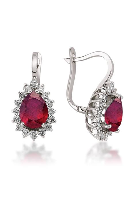 Emel Pırlanta 5.80 Ct. Pırlanta Yakut Küpe