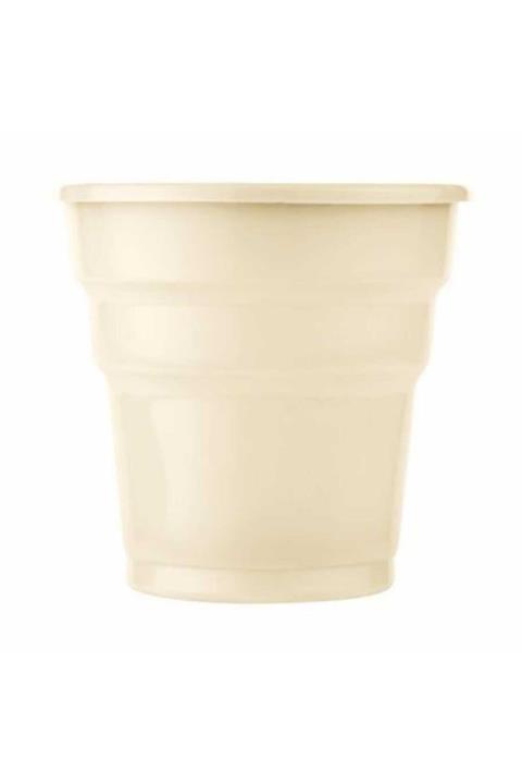 Kastore Plastik Meşrubat Bardağı Krem 180 cc 7oz 25li