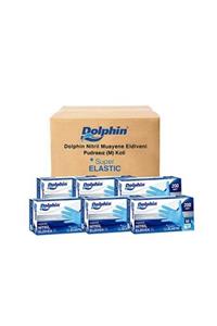 Dolphin Süper Elastik Mavi Nitril Eldiven Pudrasız 10 Paket  X 200 Adet