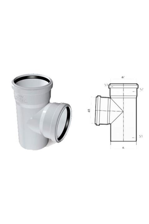 AKSUFEZ Pvc Te Çatal 70x70