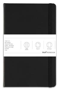 Matt Notebook 13x21 Lastikli Defter Çizgili Siyah