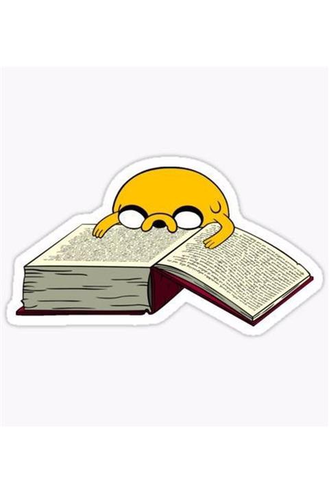 ZobarMarkt Kitap Okuyan Avatar Defter Ajanda Planner Bullet Journal Laptop Sticker, 7 Cm