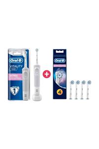 OralB Vitality 100 Sensi Ultra Thin Şarjlı Diş Fırçası + 4'li Yedek Başlık