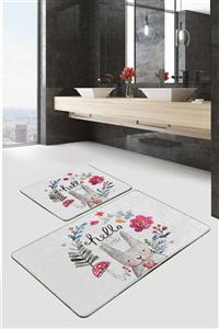 Chilai Home Hello Spring Djt 2 Li Set Banyo Paspası Klozet Takımı