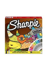 Sharpie Fine Permanent Markör Special Edition Karışık Kutu Gergedan 20li