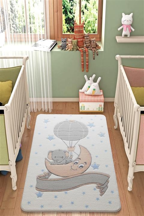 Confetti Moonlight Beyaz Oymalı Çocuk Halısı - 133x190 Cm