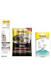 Gimcat Malt Paste Kedi Macunu 100 gr  Sticks Hindi Etli 20 gr  Denta Tabs 40 gr Kedi Ödülü