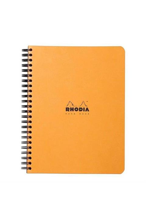 Rhodia Rhodıa 160x210mm A-5 Yandan Spiralli Kareli Defter Turuncu Kapak