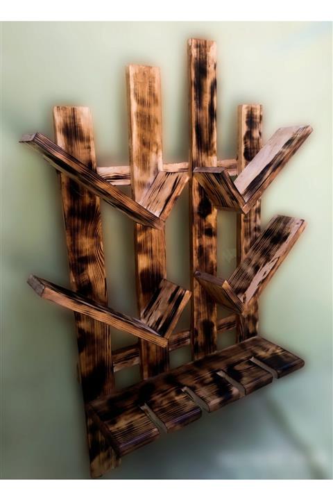 Lotusgroup Dekoratif Ahşap Şaraplık Kadehlik