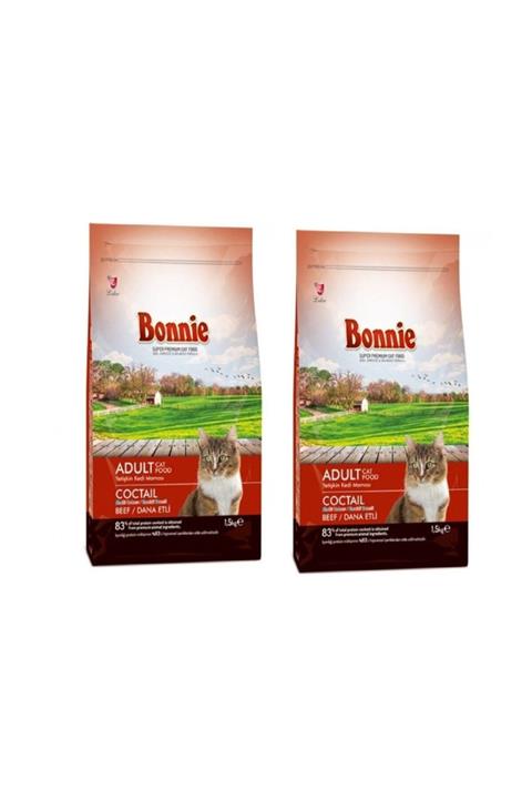 Bonnie Bonnıe Dana Etli - Sebzeli Kedi Maması 1,5 Kg * 2 Adet