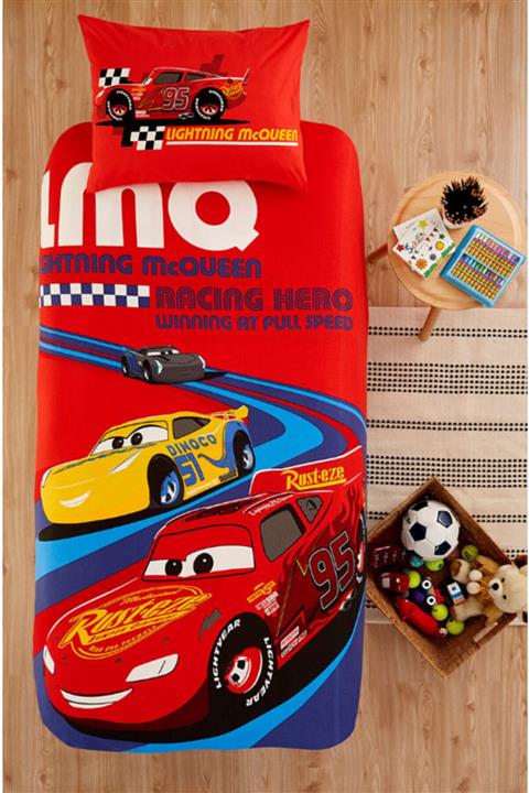 Özdilek Cars Racing Hero Tek Kişilik Disney Lisanslı Pike Seti Kırmızı