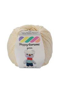 Happy Yarn Happy Gurumi K025 Kırık Beyaz Amigurumi Örgü Ipi 50gr 130m